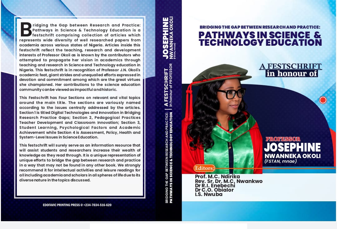 					View 2026: A FESTSCHRIFT in honour of PROFESSOR JOSEPHINE NWANNEKA OKOLI (FSTAN, mnae)
				