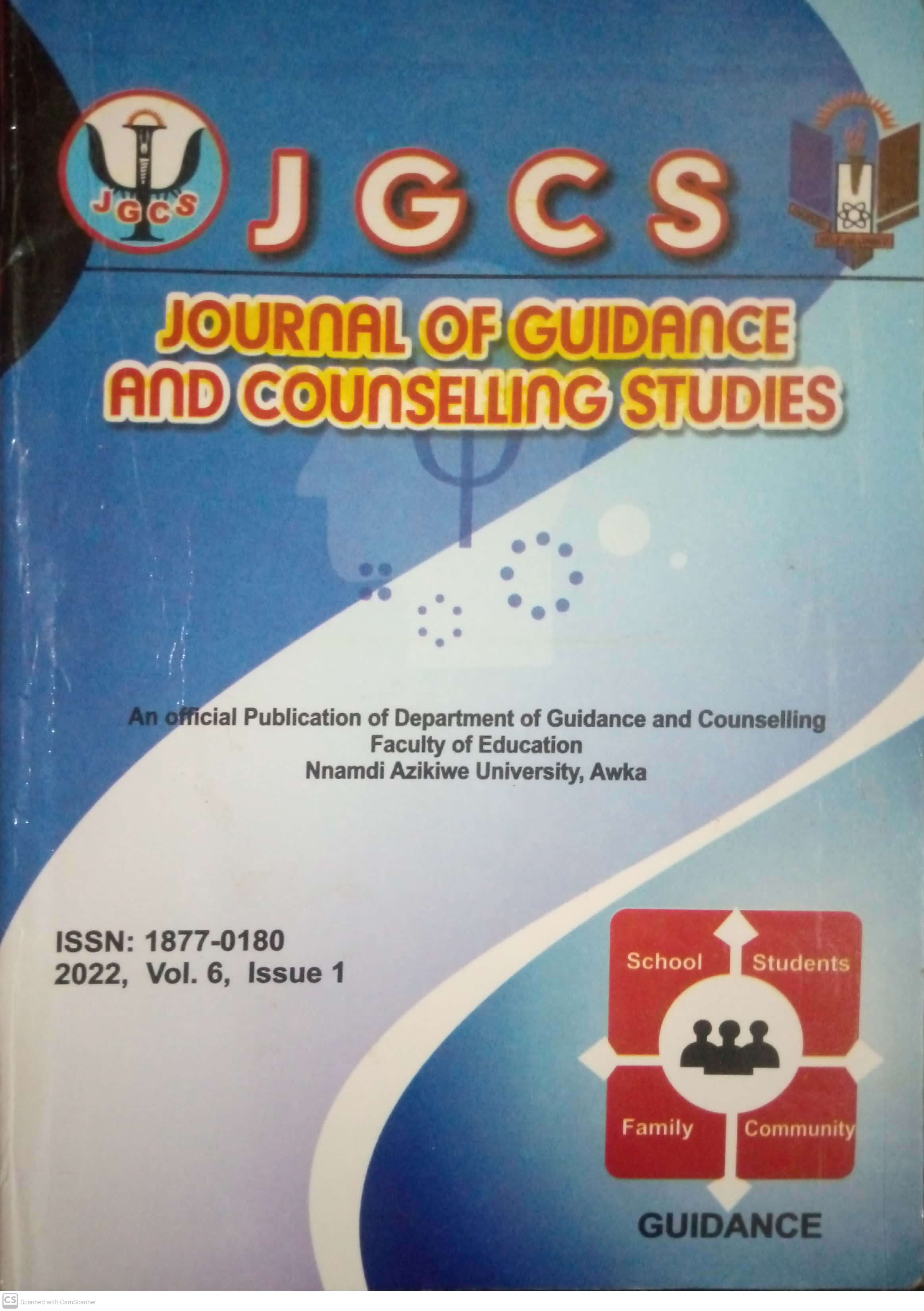 					Afficher Vol. 6 No 1 (2022): Journal of Guidance and Counselling Studies
				