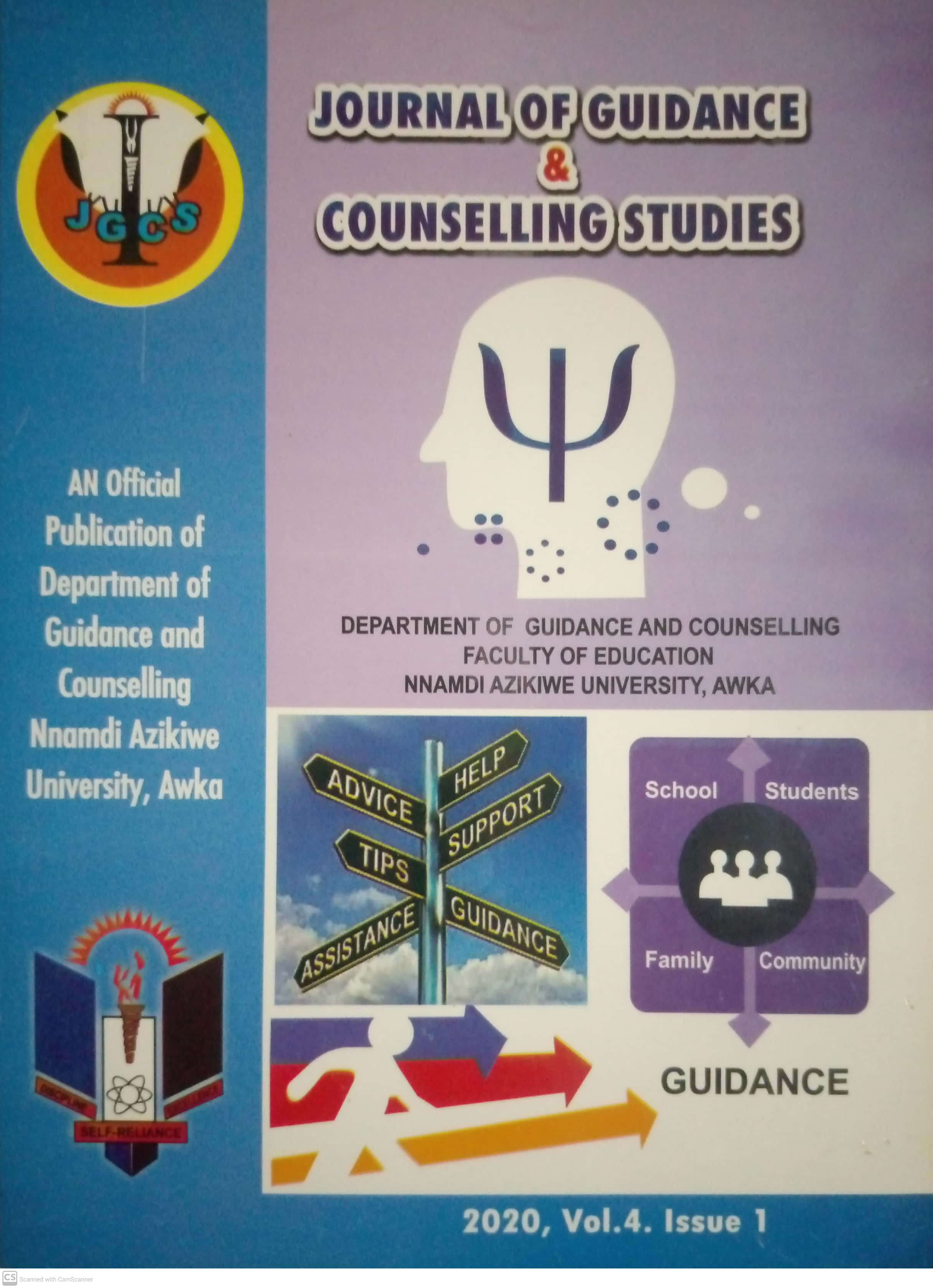 					Afficher Vol. 4 No 1 (2020): Journal of Guidance and Counselling Studies
				